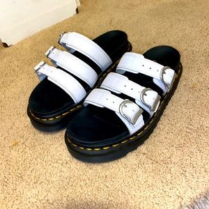 Dr Marten Blaire Leather Buckled Platform Sandals